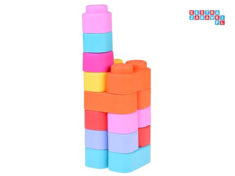 Gumowe Kolorowe Miękkie klocki 36 ele pierwsze klocki dla dziecka ZA5367
