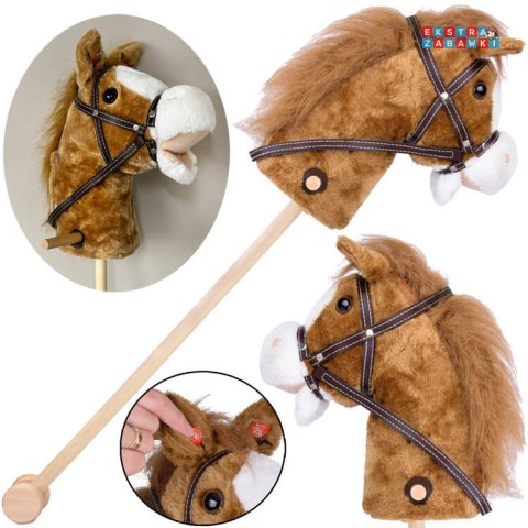 [ZA5442 JB] Hobby Horse koń na patyku dźwięk galopu i rżenia ruchomy pysk