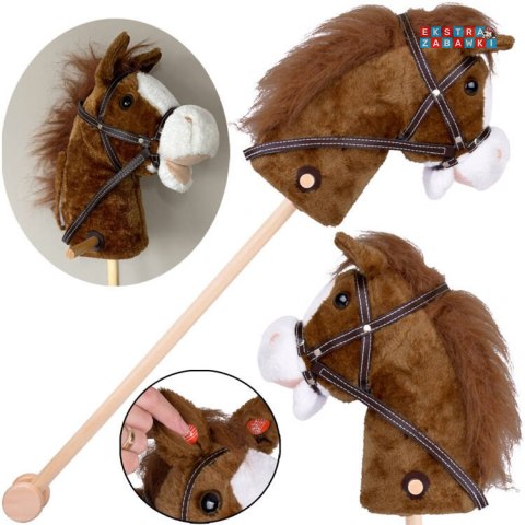 [ZA5442 CB] Hobby Horse koń na patyku dźwięk galopu i rżenia ruchomy pysk