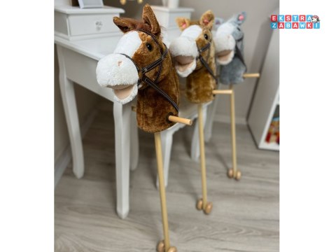 [ZA5442 CB] Hobby Horse koń na patyku dźwięk galopu i rżenia ruchomy pysk