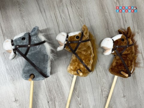 [ZA5442 CB] Hobby Horse koń na patyku dźwięk galopu i rżenia ruchomy pysk