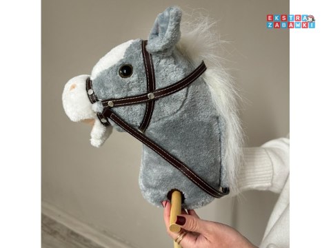 [ZA5442 SZ] Hobby Horse koń na patyku dźwięk galopu i rżenia ruchomy pysk