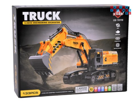 Koparka model do składania zestaw 133ele + pilot RC sterowana STEAM RC0695