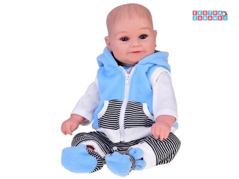 [ZA5357] Realistyczna lalka chłopiec 50cm uroczy bobas gaworzy śmieje sie