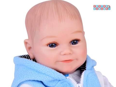[ZA5357] Realistyczna lalka chłopiec 50cm uroczy bobas gaworzy śmieje sie