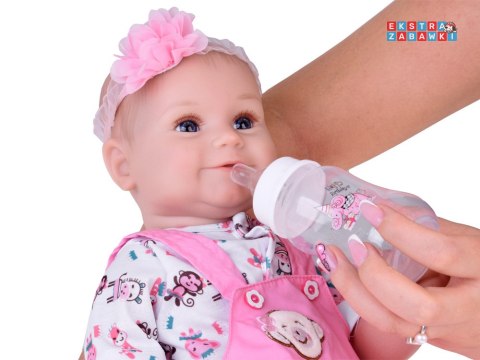 [ZA5359] Urocza miękka lalka bobas 50 cm jak żywa pieluszka butelka