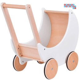 [ZA5484] Uroczy drewniany wózek retro dla lalek pchacz dla dzieci