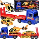 Zestaw Ratunkowy Ciężarówka Helikopter Auto efekt Dźwięk Światło ZA5409