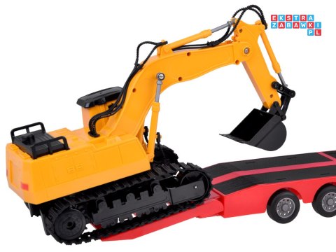 Zestaw na pilota Mercedes Ciężarówka + Naczepa Koparka w skali 1:26 RC0693