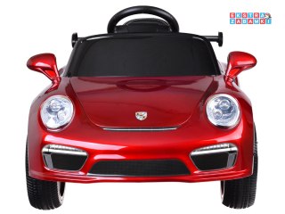 Czerwone Porsche RUF CTR3 na akumulator - 2x25W, 12V/4Ah, z pilotem, EVA, Bluetooth - [PA0327]