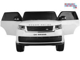 [PA0319] Range Rover 4x4 dwuosobowy na akumulator 4x45W 12V/14Ah z wyświetlaczem i pilotem - biały