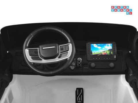 [PA0319] Range Rover 4x4 dwuosobowy na akumulator 4x45W 12V/14Ah z wyświetlaczem i pilotem - biały