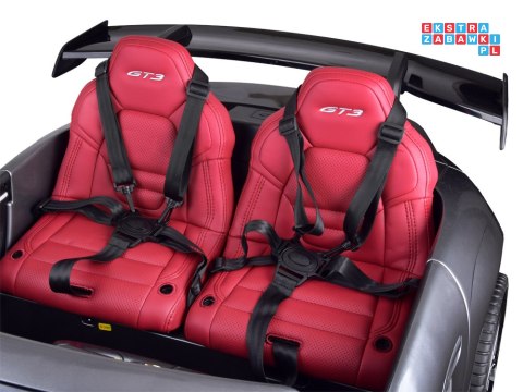 [PA0335] Porsche 911 GT3 dwuosobowe lakierowane na akumulator 2x180W 24V/10Ah z panelem dotykowym silniki bezszczotkowe - czarny