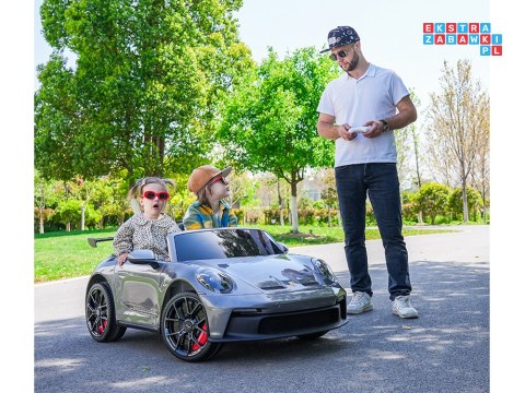 [PA0335] Porsche 911 GT3 dwuosobowe lakierowane na akumulator 2x180W 24V/10Ah z panelem dotykowym silniki bezszczotkowe - czarny