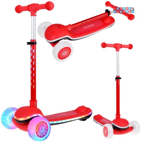 [SP0812 CZ] Balansowa hulajnoga Scooter 3-kołowa kolorowe światełka i muzyka