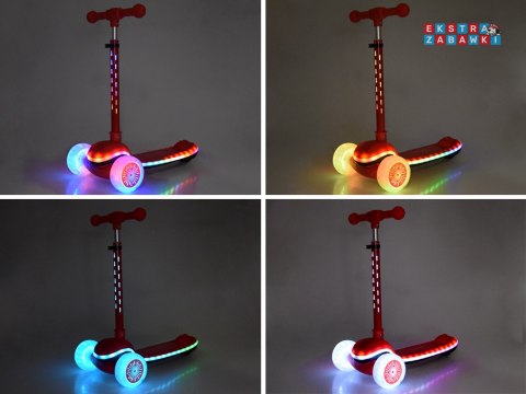 [SP0812 CZ] Balansowa hulajnoga Scooter 3-kołowa kolorowe światełka i muzyka