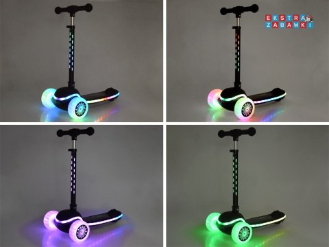 [SP0812 CY] Balansowa hulajnoga Scooter 3-kołowa kolorowe światełka i muzyka