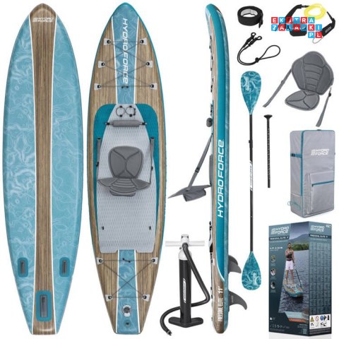 Bestway Zestaw Deska SUP z oparciem Hydro-Force 2w1 335cmx84cmx15cm 6532E