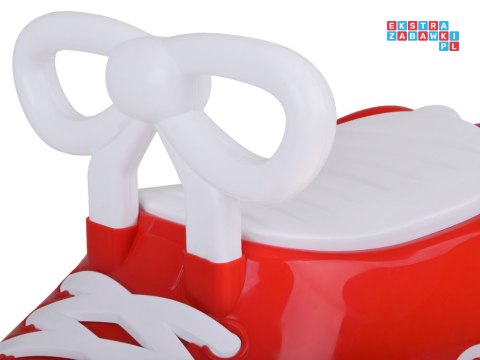 Czerwony trampek ELO :) jeździk but Super-obrotowy muzyka