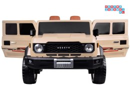 [PA0329] Duże auto Pickup dwuosobowe na akumulator 4x100W 24V/8Ah z paką - beżowy