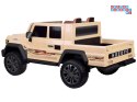 [PA0329] Duże auto Pickup dwuosobowe na akumulator 4x100W 24V/8Ah z paką - beżowy