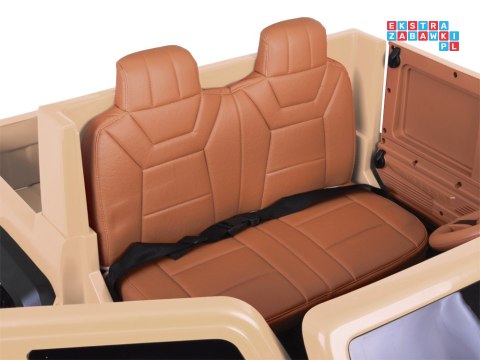 [PA0329] Duże auto Pickup dwuosobowe na akumulator 4x100W 24V/8Ah z paką - beżowy