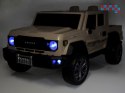 [PA0329] Duże auto Pickup dwuosobowe na akumulator 4x100W 24V/8Ah z paką - beżowy