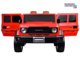 [PA0329] Duże auto Pickup dwuosobowe na akumulator 4x100W 24V/8Ah z paką - czerwony