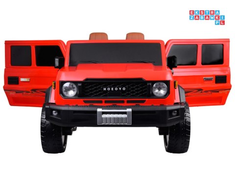 [PA0329] Duże auto Pickup dwuosobowe na akumulator 4x100W 24V/8Ah z paką - czerwony
