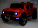 [PA0329] Duże auto Pickup dwuosobowe na akumulator 4x100W 24V/8Ah z paką - czerwony