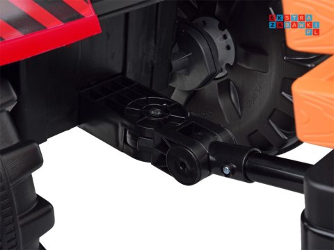 [PA0320] Duży traktor z przyczepą i łyżką na akumulator 2x200W 24V/7Ah Bluetooth wolny start - czerwony