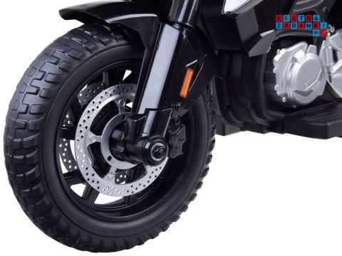 [PA0324] Duży motocykl BMW F850 GS na akumulator 12V/7Ah EVA panel muzyczny sakwy - biały