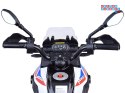 [PA0324] Duży motocykl BMW F850 GS na akumulator 12V/7Ah EVA panel muzyczny sakwy - biały