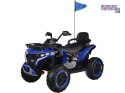 [PA0328] Duży quad na akumulator 4x4 12V/10Ah dla dziecka pilot bluetooth EVA - niebieski