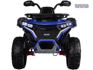 Niebieski Duży quad na akumulator - 4x4, 12V/10Ah, dla dziecka, pilot bluetooth, EVA [PA0328]