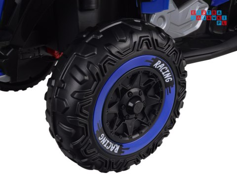 [PA0328] Duży quad na akumulator 4x4 12V/10Ah dla dziecka pilot bluetooth EVA - niebieski