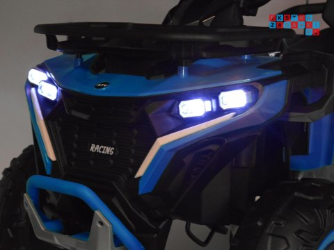 [PA0328] Duży quad na akumulator 4x4 12V/10Ah dla dziecka pilot bluetooth EVA - niebieski