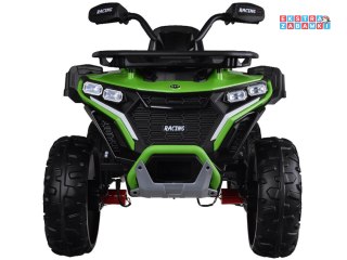 Zielony Duży quad na akumulator - 4x4, 12V/10Ah, dla dziecka, pilot bluetooth, EVA [PA0328]