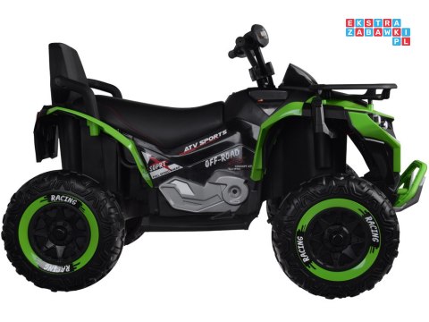 [PA0328] Duży quad na akumulator 4x4 12V/10Ah dla dziecka pilot bluetooth EVA - zielony