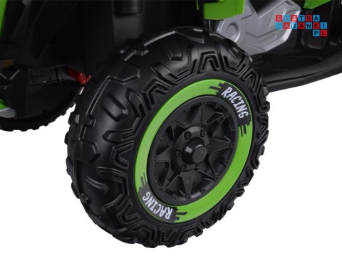 [PA0328] Duży quad na akumulator 4x4 12V/10Ah dla dziecka pilot bluetooth EVA - zielony