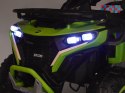 [PA0328] Duży quad na akumulator 4x4 12V/10Ah dla dziecka pilot bluetooth EVA - zielony