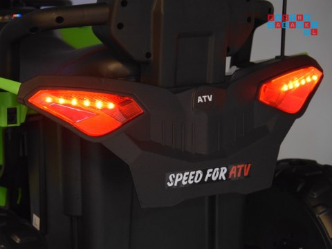 [PA0328] Duży quad na akumulator 4x4 12V/10Ah dla dziecka pilot bluetooth EVA - zielony