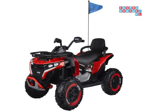 [PA0328] Duży quad na akumulator 4x4 12V/10Ah dla dziecka pilot bluetooth EVA - czerwony