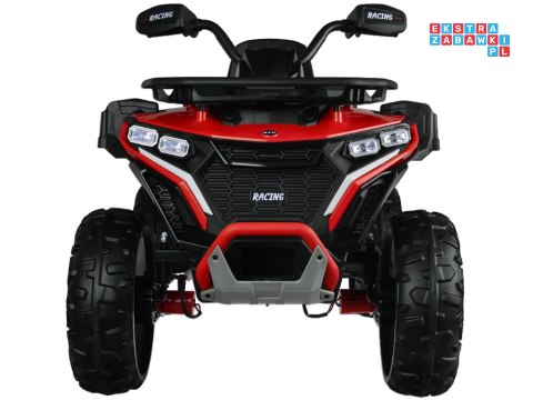 [PA0328] Duży quad na akumulator 4x4 12V/10Ah dla dziecka pilot bluetooth EVA - czerwony