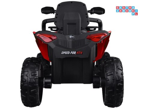 [PA0328] Duży quad na akumulator 4x4 12V/10Ah dla dziecka pilot bluetooth EVA - czerwony