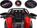 [PA0328] Duży quad na akumulator 4x4 12V/10Ah dla dziecka pilot bluetooth EVA - czerwony