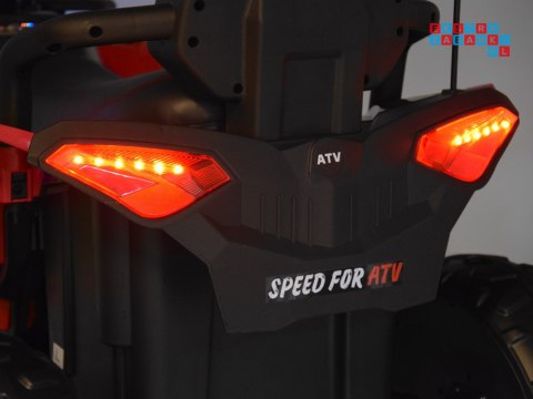 [PA0328] Duży quad na akumulator 4x4 12V/10Ah dla dziecka pilot bluetooth EVA - czerwony