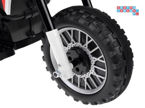 [PA0334] Motorek trójkołowy cross na akumulator 1x30W 6V/4.5Ah z panelem muzycznym - biały