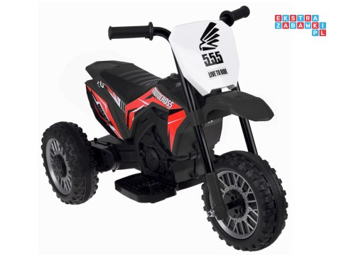 [PA0334] Motorek trójkołowy cross na akumulator 1x30W 6V/4.5Ah z panelem muzycznym - czarny