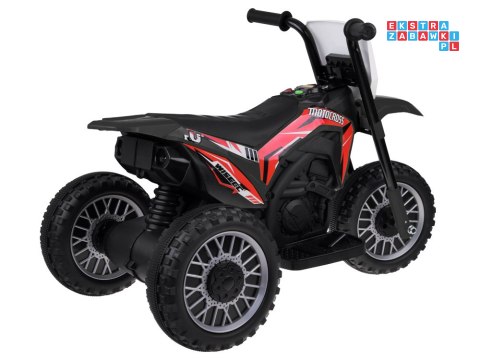 [PA0334] Motorek trójkołowy cross na akumulator 1x30W 6V/4.5Ah z panelem muzycznym - czarny